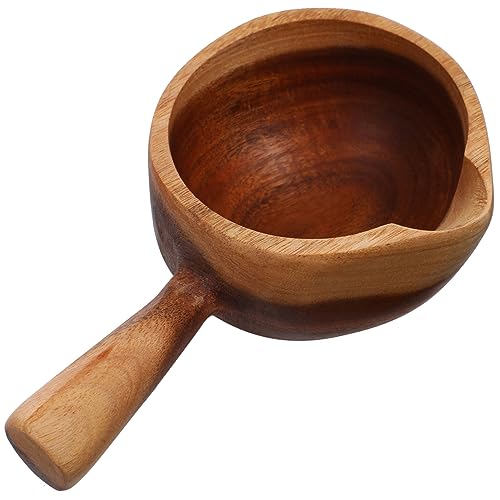 PHENOFICE Retro Holz Wasserkelle mit Griff Japanischer Wasserlöffel für Teezeremonie und Zuhause Teezubehör Design und Textur von PHENOFICE