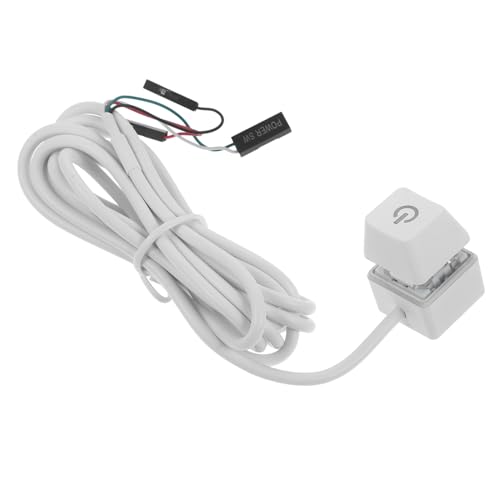 PHENOFICE STK Computer-Starttaste druckknöpfe Stromversorgung schalten Computerversorgung Netzteilsteuerung Adapterkabel Computer-Host-Schaltfläche Computer-Netzschalter Abs Weiß von PHENOFICE