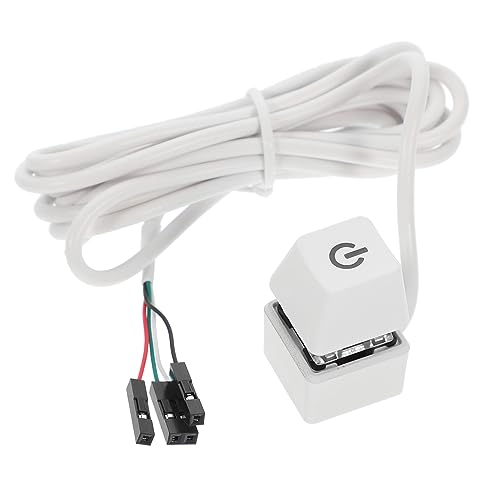 PHENOFICE PC-Netzschalter Desktop-PC-Taste Computergehäuse-Taste PC mit Kabel Einfach zu installierender Netzteilschalter von PHENOFICE