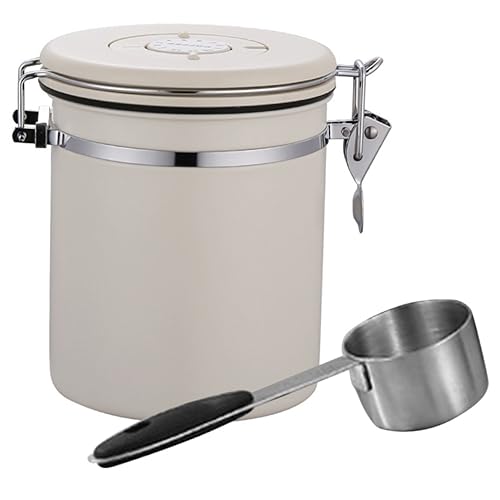 PHENOFICE Edelstahl-kaffeebohnenbehälter Mit Löffel Luftdichter Vorratsbehälter Für Kaffeebohnen Pulver Getreide Und Mehr Versiegelter Behälter Für Frische von PHENOFICE