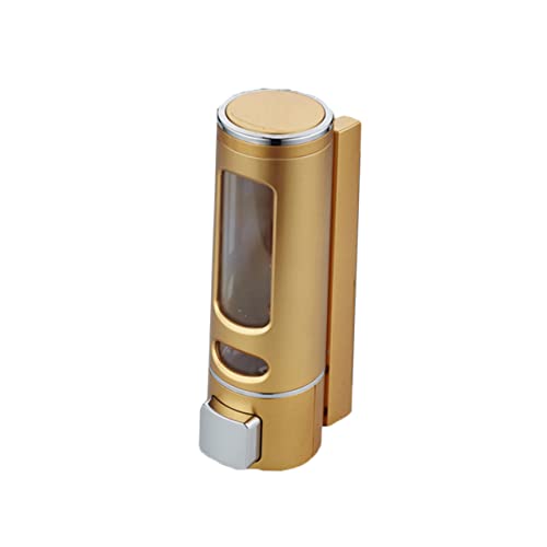PHENOFICE Wandmontage Seifenspender Gold Für Badezimmer Flüssigseifenspender Mit Manueller Pumpe Spender Für Handseife Und Shampoo Aus Abs-Material Und Langlebig von PHENOFICE