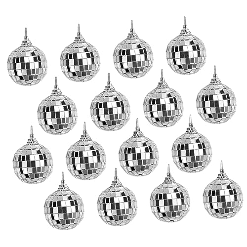 PHENOFICE Weihnachtskugeln 12st Lob Weihnachtskugel-Ornamente Christbaumschmuck Weihnachtsanhänger Weihnachten Hängende Discokugel Disco-baumschmuck Christbaumkugel Weihnachtsdekorationen Silver Glas von PHENOFICE