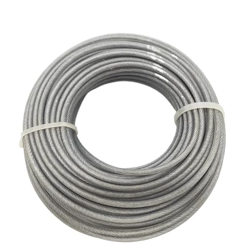 Trimmerfaden 2,0/2,4/2,7/3,0 mm Trimmer Stahl Nylon Drahtseil Schnur Schnur Strimmer Brushcutter Lange runde Rolle Gras Ersatzdraht ca. 15 m Rasentrimmer Schnur(2.0mm X 15m) von PHFDCOL