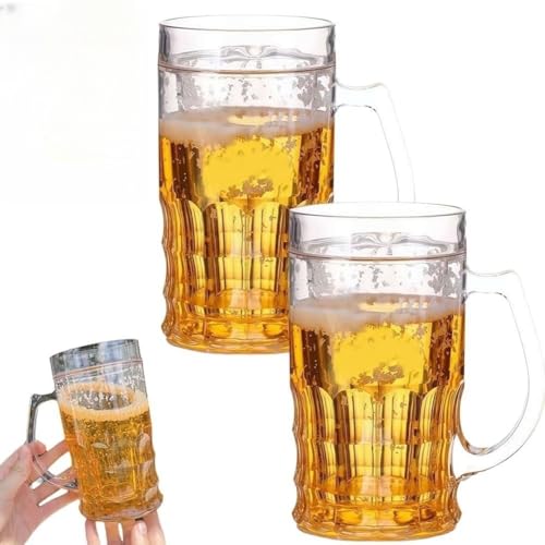 Bierkrug-Optik, doppelwandig, lustiger Bierkrug mit Henkel und Zwischenschicht, großes Fassungsvermögen, auslaufsicher und isoliert, perfekt für Bar-Drinks, Streiche und Partys. Bierkrug-Optik, doppelwandig, lustiger Bierkrug mit Henkel und Zwischenschicht, großes Fassungsvermögen, auslaufsicher und isoliert, perfekt für Bar-Drinks, Streiche und Partys. von PHFDQKG