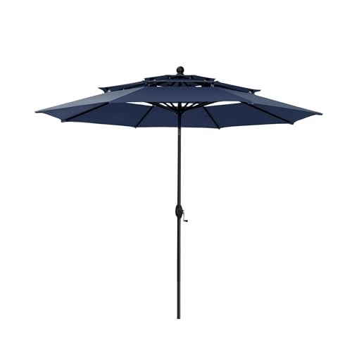PHI VILLA Sonnenschirm Balkon Groß 300cm Balkonschirm Garten Terrasse Gartenschirm mit Kurbel UV Schutz Parasol Windfest,Marineblau PHI VILLA Sonnenschirm Balkon Groß 300cm Balkonschirm Garten Terrasse Gartenschirm mit Kurbel UV Schutz Parasol Windfest,Marineblau von PHI VILLA