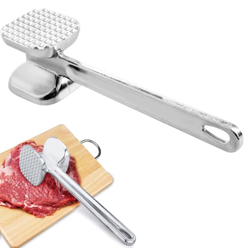 PHIEZC One-Pack doppelseitiger Fleischhammer, Fleischklopfer, Steakhammer, Hammer zum Kochen und Zubereiten von Steaks, Steakstampfer, Küchenhelfer, 22,5 cm von PHIEZC