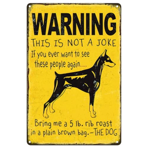 hier wache ich hund schild | Warnschild | hundeschilder warnung, Aluminium-Hundewarnschild, mit 4 Vorgebohrten Löchern，20 * 30 cm von PHIEZC