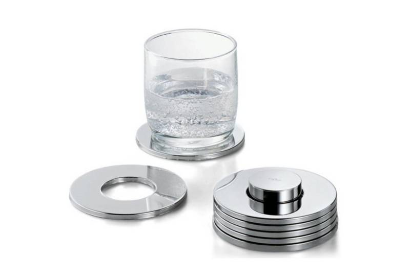 PHILIPPI Glasuntersetzer Rings 7tlg. Nickel von PHILIPPI