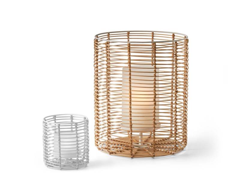 PHILIPPI Windlicht, Schilfrohr, Stahl, Borosilikatglas matt PHILIPPI Windlicht, Schilfrohr, Stahl, Borosilikatglas matt von PHILIPPI