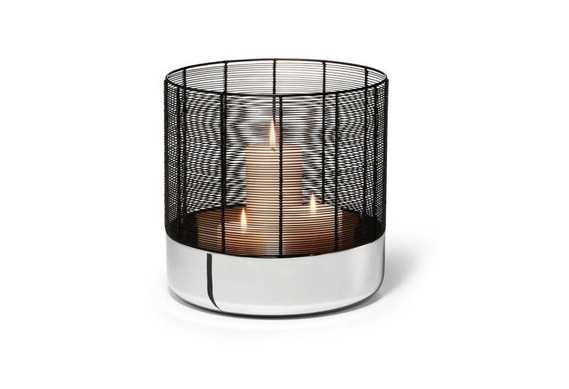 PHILIPPI Windlicht Philippi Windlicht Luna XL silber/schwarz 19007 von PHILIPPI