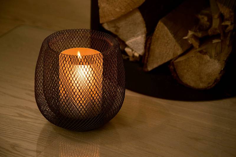 PHILIPPI Windlicht Philippi Windlicht Mesh Stahl schwarz 153005 von PHILIPPI