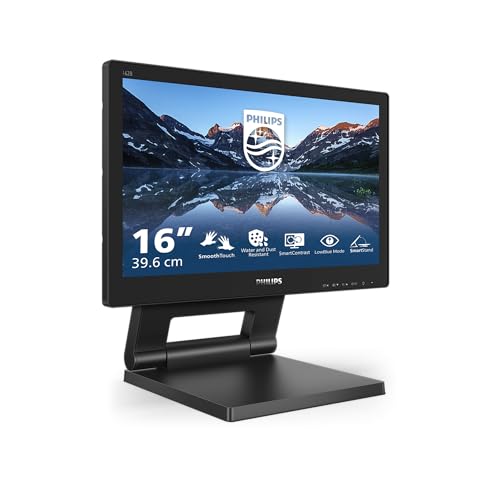 Philips 162B9T - 16 Toll Touch Monitor, höhenverstellbar (1366x768, 60 Hz, VGA, DVI, HDMI, DisplayPort, USB Hub) schwarz von Philips Monitors