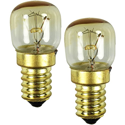 Philips 2x Backofenlampe 15W E14 SES, 230V, 49x22mm, 2700K EEK=E - [Energieklasse E] von Philips