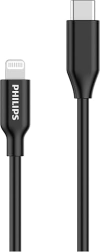 Philips DLC3106L/03 Ladekabel - USB-C zu Lightning-Kabel - Apple - iPhone - iPad - 2 Meter - Schwarz von Philips