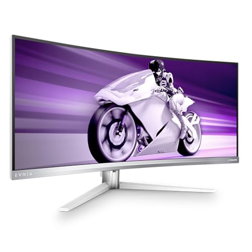 Philips Evnia 34M2C7600MV - 34 Zoll WQHD Curved Gaming Monitor, 165 Hz, HDR1400, FreeSync Premium Pro, G-Sync Compatible (3440x1440, HDMI 2.1, DisplayPort, USB-C, USB Hub) Weiss von Philips monitors