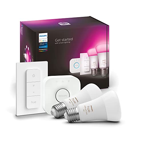 Philips Hue Startkit 2 x E27 + Steg & Dimmer - Weiß & Farbe Ambiente, 929002468805 Philips Hue Startkit 2 x E27 + Steg & Dimmer - Weiß & Farbe Ambiente, 929002468805 von Philips Hue