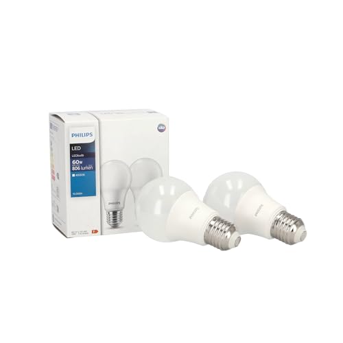 PHILIPS LED E27 Lampen 2-er Pack (60W) Reflektor LED Spots SET 2x CorePro LED-Lampe A60 E27 8W=60W-neutral 4000K 806lm led E27 sparlampen led lampen glühbirne Multipack 2 von PHILIPS
