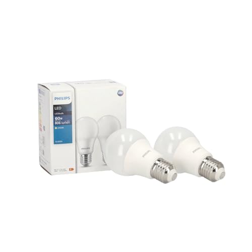 PHILIPS LED E27 Lampen 2-er Pack (60W) Reflektor LED Spots SET 2x CorePro LED-Lampe A60 E27 8W=60W-warm 2700K 806lm led E27 sparlampen led lampen glühbirne Multipack 2 von PHILIPS
