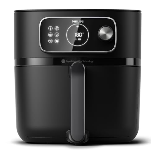 Philips Airfryer Combi 7000 Serie XXL - 8,3 l (2 kg), 22-in-1-Heißluftfritteuse, WiFi-Verbindung, 99% weniger Fettzugabe** mit Rapid CombiAir, HomeID App, Schwarz (HD9876/90) von PHILIPS