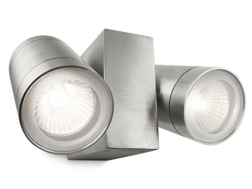 Philips Evenings Wandleuchte, Außenbeleuchtung für Garten, 2 x 35 W, Edelstahl von Philips