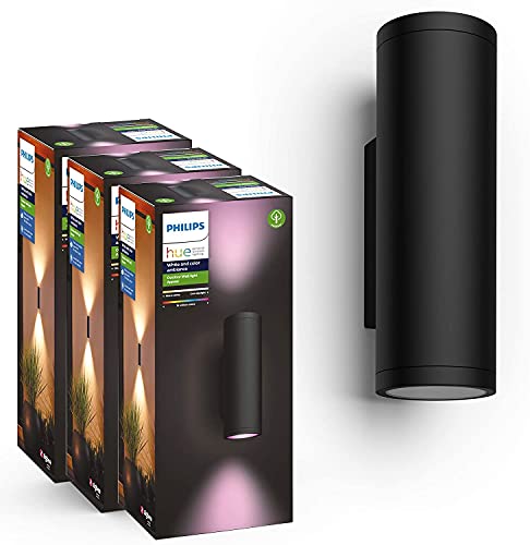 Philips Hue – Appear Wandleuchte, 3er-Pack, Schwarz, WACA, 2x8W, EU Philips Hue – Appear Wandleuchte, 3er-Pack, Schwarz, WACA, 2x8W, EU von PHILIPS