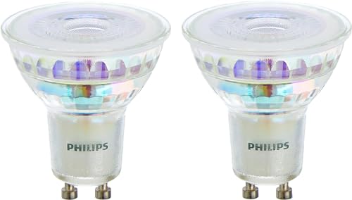 Philips LED Classic GU10 Lampe, 50 W, Reflektor, warmweiß, Nicht Dimmbar von Philips