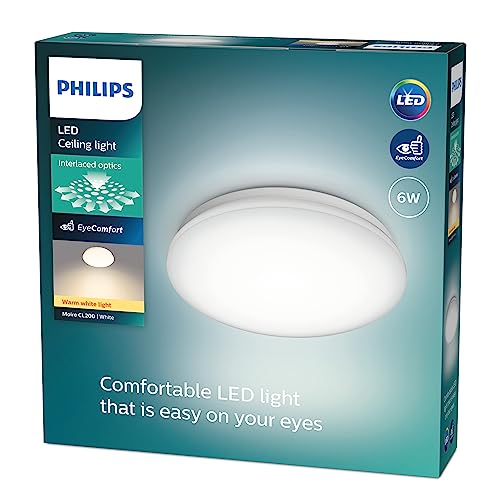 Philips Moire Deckenleuchte, 6W, rund, warmweiß, weiß von Philips