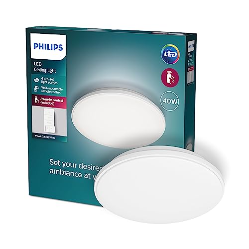 Philips Wincel Deckenleuchte, All-in-One, 40W, rund, weiß, inkl. Fernbedienung von Philips