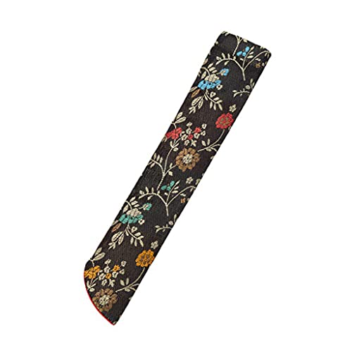 PHILSP Fan Protector Hand Fan Cover Tasche Vintage Stickerei Floral Handheld Folding Fan Sleeve Pouch Schwarz PHILSP Fan Protector Hand Fan Cover Tasche Vintage Stickerei Floral Handheld Folding Fan Sleeve Pouch Schwarz von PHILSP
