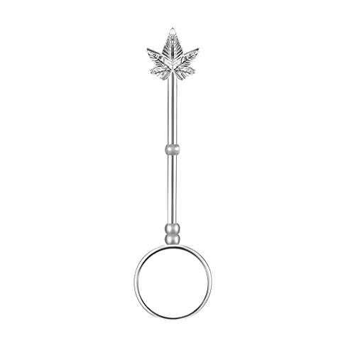 PHILSP Ringhalter Zigarettenhalter mit Ahornblättern Formring Elegant Finger Halter Ringe Damen Smoker Stilvoll für Lady Gentleman Silber von PHILSP