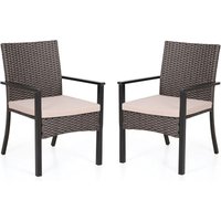 Phivilla - 2er Set Gartenstühle Wetterfest Terrassenstühle Metall Balkonstuhl Stapelstühle mit Armlehnen für Garten und Außenbereich, Schwarz Phivilla - 2er Set Gartenstühle Wetterfest Terrassenstühle Metall Balkonstuhl Stapelstühle mit Armlehnen für Garten und Außenbereich, Schwarz von PHIVILLA