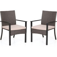 2er-Pack Rattan-Gartenstühle Kaffee-Kissen - Phivilla von PHIVILLA