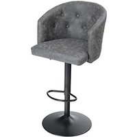 Phivilla - Barhocker Verstellbar Drehbar Grau 45T x 48B x 117H Barstühle mit Fußstütze, Küchenstühle aus Pu-Leder, Rückenloser Barstuhl Hocker von PHIVILLA