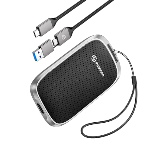 PHIXERO P5 Portable SSD 1TB Up to 560MB/s, USB 3.2 Gen 2 External Solid State Drive，USB C to C&A for Smartphone，Tablet，PC，Labtop (Black) von PHIXERO