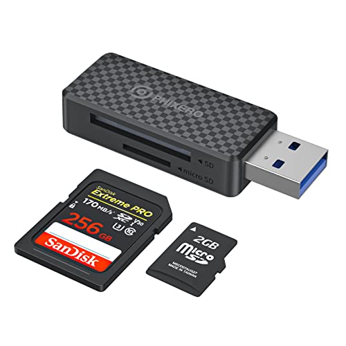 PHIXERO SD-Kartenleser für Kamera-Speicherkarte, 2-in-1-Micro-SD/SD-Kartenleser USB C mit 5 Gbit/s Super-Speed-Speicherkartenleser, kompatibel mit Computer mit USB-A-Anschluss und mehr USB-A-Geräten von PHIXERO