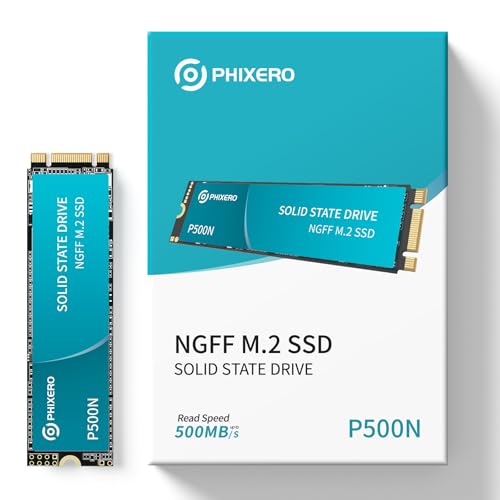 PHIXERO Hochleistungs-M.2 NGFF SSD 500MB/S 512GB– Kompakte, schnelle und leistungsstarke Speicherlösung für Laptops und Desktops von PHIXERO
