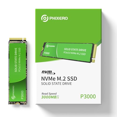 PHIXERO P3000 1TB NVMe M.2 SSD, PCIe 3.0, 3000 MB/s Lesen, Interne SSD für Gaming und Alltagsanwendungen PHIXERO P3000 1TB NVMe M.2 SSD, PCIe 3.0, 3000 MB/s Lesen, Interne SSD für Gaming und Alltagsanwendungen von PHIXERO