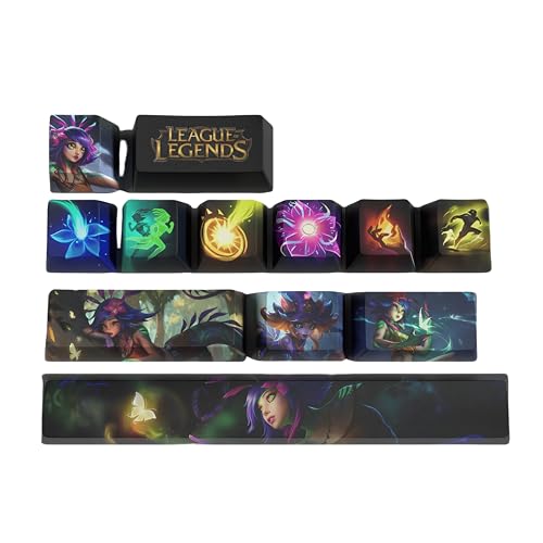 PHJEDXCM LOL Tastaturkappen, PC-Gaming, mechanische Tastenkappe, Numpad, Eingabetastenkappe, benutzerdefinierte Tastenkappen, Lasergravur, Lasergravur mit jedem Porträt, passiv und Fähigkeiten, passen PHJEDXCM LOL Tastaturkappen, PC-Gaming, mechanische Tastenkappe, Numpad, Eingabetastenkappe, benutzerdefinierte Tastenkappen, Lasergravur, Lasergravur mit jedem Porträt, passiv und Fähigkeiten, passen von PHJEDXCM