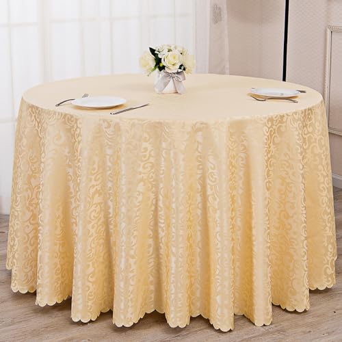 PHLCF Runde Tischdecke 180cm Polyester Tischdecke Hellgelb Abwischbare Tischdecke, Polyester Tischdecke Strapazierfähig, Dekorationen Waschbar Hitzebeständig Tischdecke PHLCF Runde Tischdecke 180cm Polyester Tischdecke Hellgelb Abwischbare Tischdecke, Polyester Tischdecke Strapazierfähig, Dekorationen Waschbar Hitzebeständig Tischdecke von PHLCF