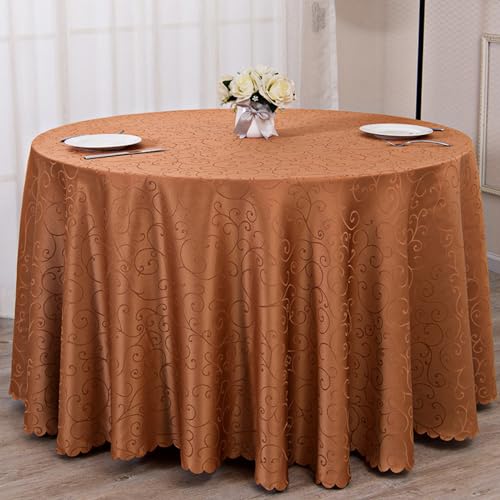 PHLCF Runde Tischdecke 240cm Polyester Tischdecke Kaffee Abwischbare Tischdecke, Polyester Tischdecke Strapazierfähig, Dekorationen Waschbar Hitzebeständig Tischdecke PHLCF Runde Tischdecke 240cm Polyester Tischdecke Kaffee Abwischbare Tischdecke, Polyester Tischdecke Strapazierfähig, Dekorationen Waschbar Hitzebeständig Tischdecke von PHLCF