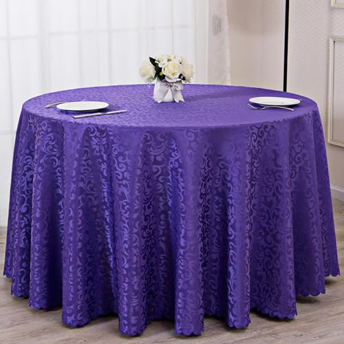 PHLCF Runde Tischdecke 240cm Polyester Tischdecke Lila Abwischbare Tischdecke, Polyester Tischdecke Strapazierfähig, Dekorationen Waschbar Hitzebeständig Tischdecke PHLCF Runde Tischdecke 240cm Polyester Tischdecke Lila Abwischbare Tischdecke, Polyester Tischdecke Strapazierfähig, Dekorationen Waschbar Hitzebeständig Tischdecke von PHLCF