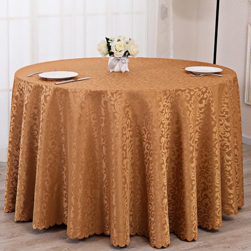 PHLCF Runde Tischdecke 300cm Polyester Tischdecke Kaffee Abwischbare Tischdecke, Polyester Tischdecke Strapazierfähig, Dekorationen Waschbar Hitzebeständig Tischdecke PHLCF Runde Tischdecke 300cm Polyester Tischdecke Kaffee Abwischbare Tischdecke, Polyester Tischdecke Strapazierfähig, Dekorationen Waschbar Hitzebeständig Tischdecke von PHLCF