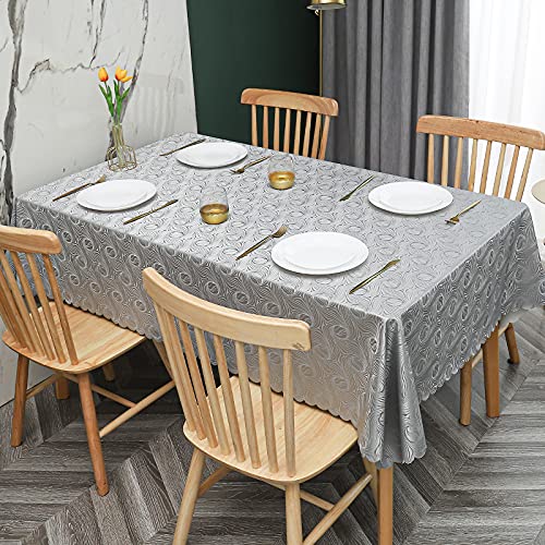 PHLCF Table cltoh 90x90cm Rechteckige PVC-Tischdecke wasserdichte Tischdecke Abwischbare Tischdecke Ölbeständige Pflegeleichte Tischdecke für Küchenpartys von PHLCF