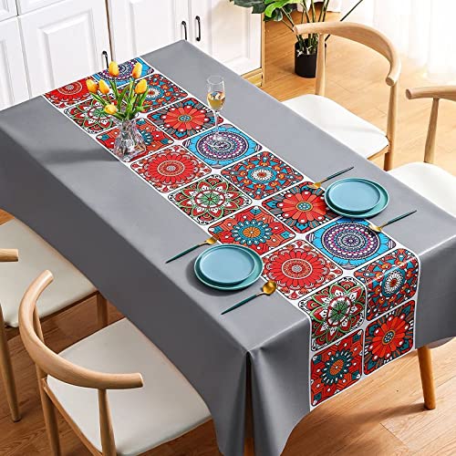PHLCF Tischdecke, abwischbar. wasserdichte, hitzebeständige PVC-Tischdecke für Küche, Esszimmer oder Außenbereich. Rechteckiges Wachstuch 140 x 200 cm von PHLCF