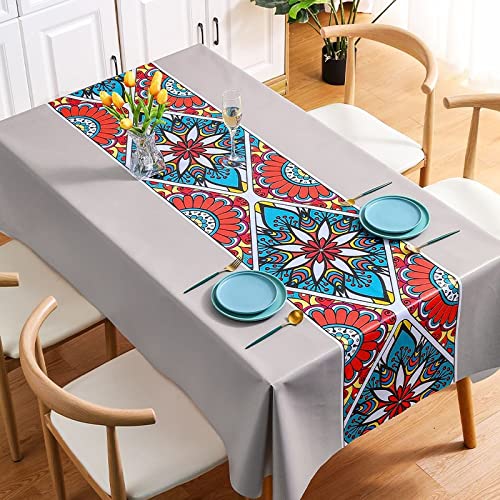 PHLCF Tischdecke, abwischbar. wasserdichte, hitzebeständige PVC-Tischdecke für Küche, Esszimmer oder Außenbereich. Rechteckiges Wachstuch 140 x 200 cm von PHLCF