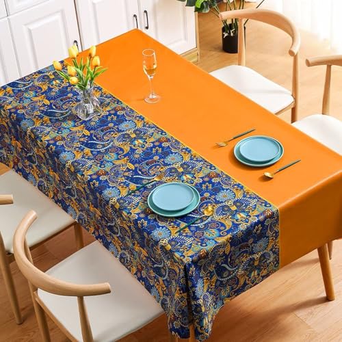 PHLCF Tischdecke 100 x 160 cm Modernes PVC-Wischtuch Abwischbare Tischdecke Wasserfestes Vinyl-Wachstuch von PHLCF