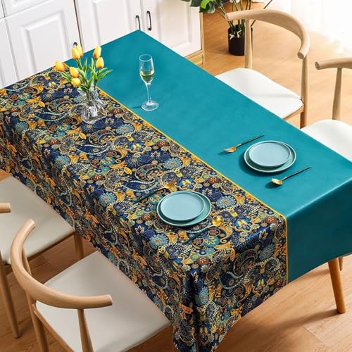 PHLCF Tischdecke 140 x 140 cm Modernes PVC-Wischtuch Abwischbare Tischdecke Wasserfestes Vinyl-Wachstuch PHLCF Tischdecke 140 x 140 cm Modernes PVC-Wischtuch Abwischbare Tischdecke Wasserfestes Vinyl-Wachstuch von PHLCF