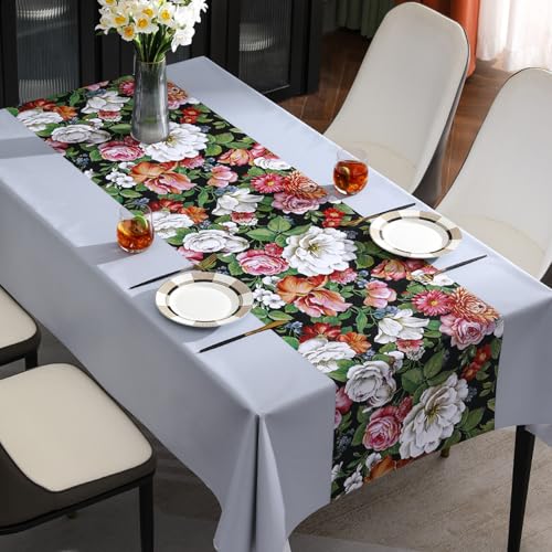 PHLCF Tischdecke 140 x 180 cm PVC wasserdichte Tischdecke Abwischbare Tischdecke Ölbeständige Pflegeleichte Tischdecke für Küchenpartys von PHLCF