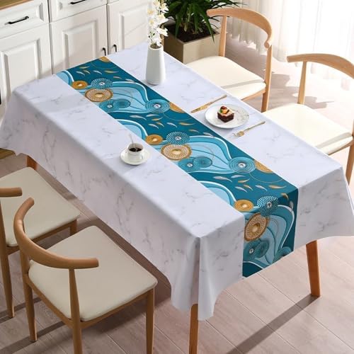 PHLCF Tischdecke 90 x 150 cm Moderne PVC-Tischdecke Abwischbare Tischdecke Wasserfestes Vinyl-Wachstuch PHLCF Tischdecke 90 x 150 cm Moderne PVC-Tischdecke Abwischbare Tischdecke Wasserfestes Vinyl-Wachstuch von PHLCF