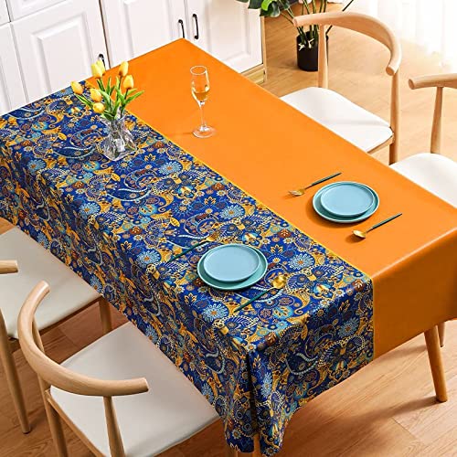 PHLCF Tischdecke Home Rechteckige Wachstuch-PVC-Wischtischdecke Abwischbare Tischdecke 120x170cm von PHLCF
